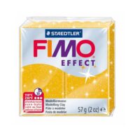 Fimo effect glitter guld ler 8020-112