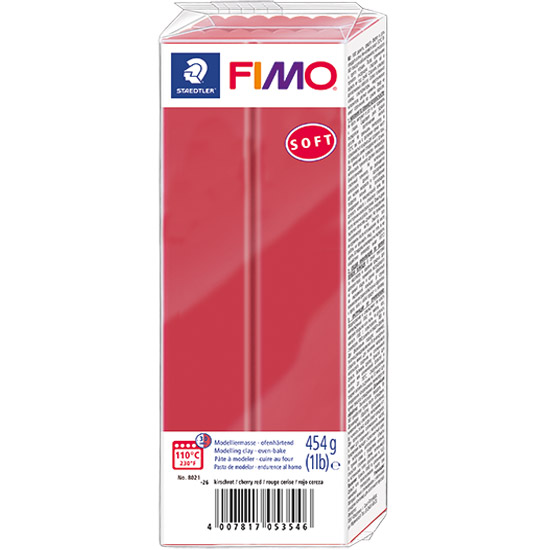 FIMO Soft Kirsebær Polymer Ler 454g 8021-26