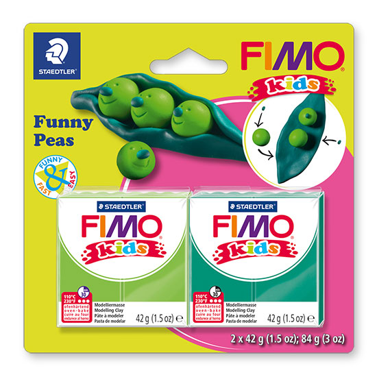 FIMO Kids Funny Peas 8035-15 - Prisvenlig sæt - Begynder sæt for børn