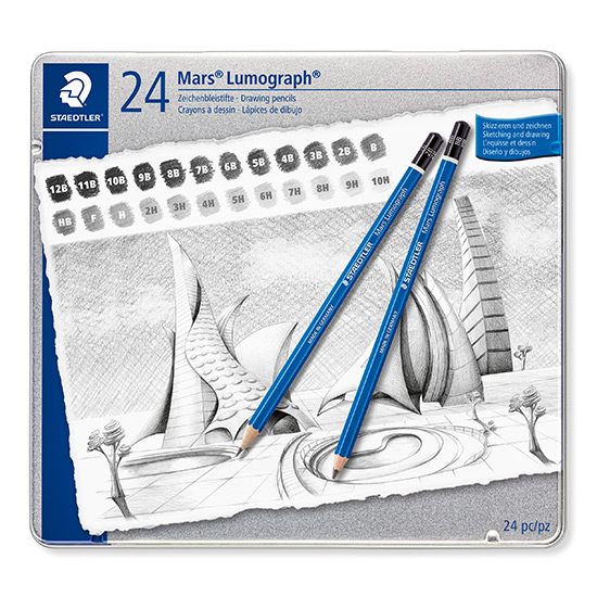 Staedtler Mars Lumograph 24 blyanter 100 G24